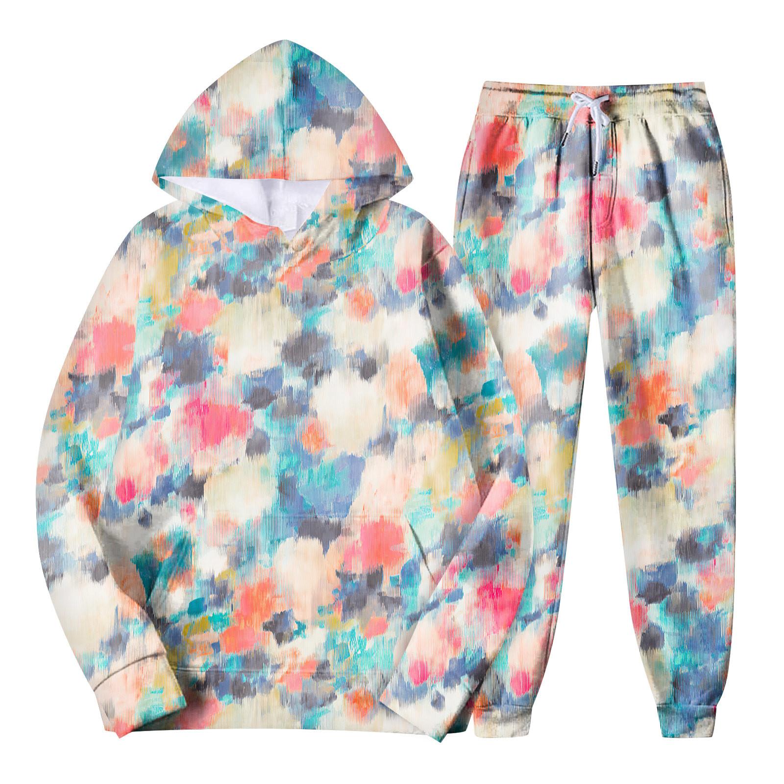 

Мужской спортивный костюм с капюшоном, унисекс, двухсекционная одежда для бега, пуловер с длинными рукавами, толстовки с капюшоном + комплект спортивных штанов S циан