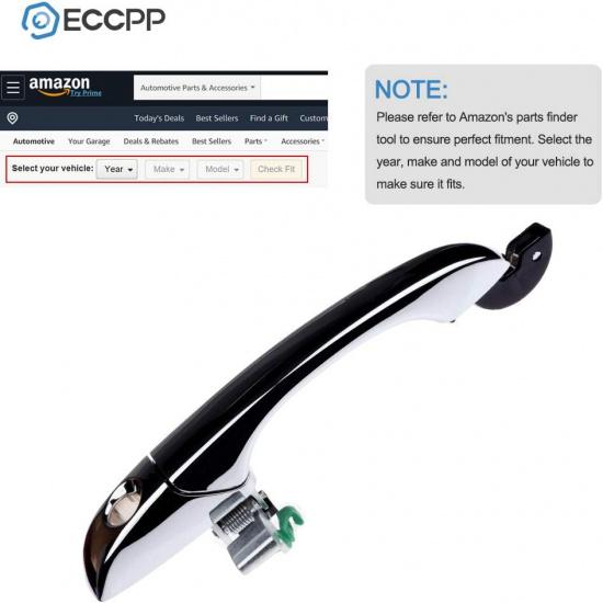 ECCPP Door Handle Chrome Exterior Outer Outside Front Driver Side for 2005-2010 for Chrysler 300 2005-2008 for Dodge Magnum