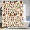 Colorful Birds and Flowers Bath Shower Curtain Decor for Bathroom 3D Printing Waterproof Fabric Various Sizes Available