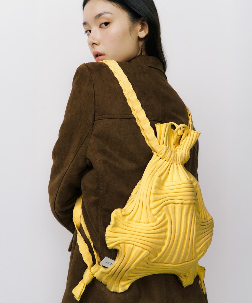 Pleatsmama New Bow Backpack Yellow