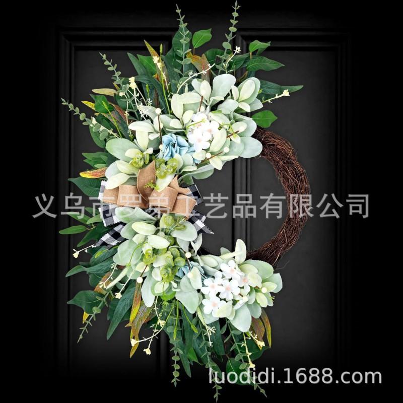 Artificial Flower Wreath Easter Valentines Day Decor Hotel Restaurant Door Hanging Decoration