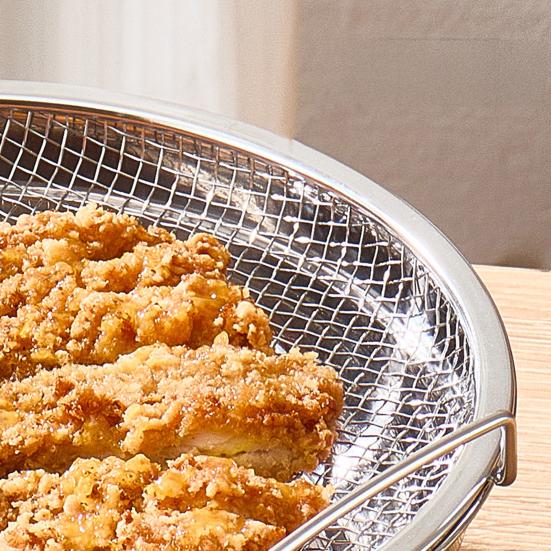 Stainless Steel Filter Basket Reusable Round Mesh Tray Frying Grilling Kitchen Strainer Fruit Vegetable Water Filter Basket
