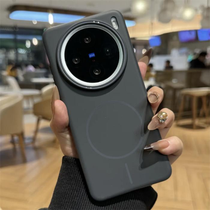 For VIVO X200 Pro Mini Case Simple And Soft Magnetic PC Skin-friendly Drop-proof Cover For VIVO X 200 Pro Mini Funda