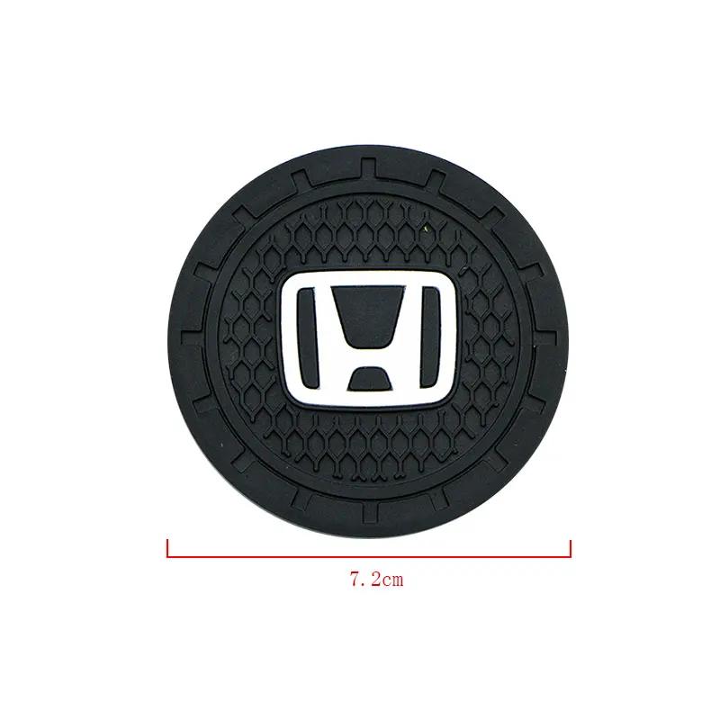 For Honda Car Logo New Cup Holder Coaster Silicone Non Slip Pad For Honda Civic Fit Jazz Accord Pilot Passport Stepwgn CRV BRV C