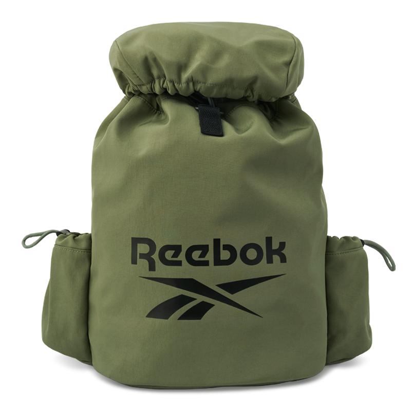 New Reebok Fabric Bucket Bag, Backpack Regular Unisex Black/Olive/Khaki RB230009M