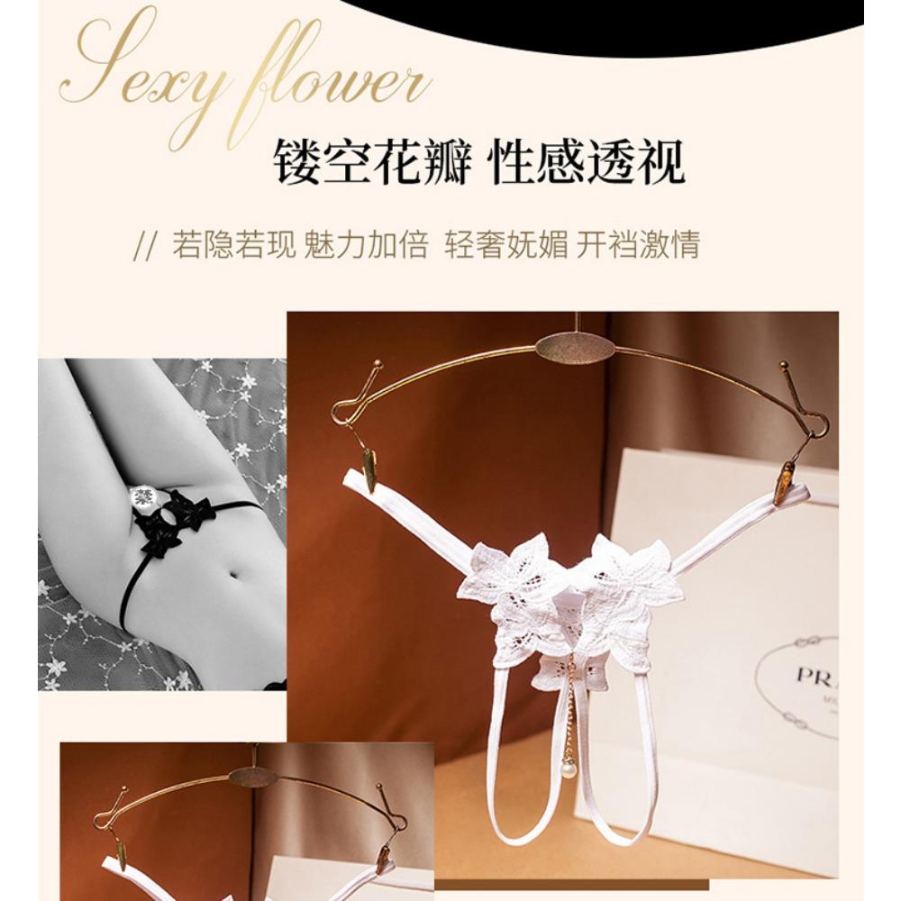 Sexy Lingerie Panties Transparent Embroidery Hot Open Thong Erotic Ladies' Panty