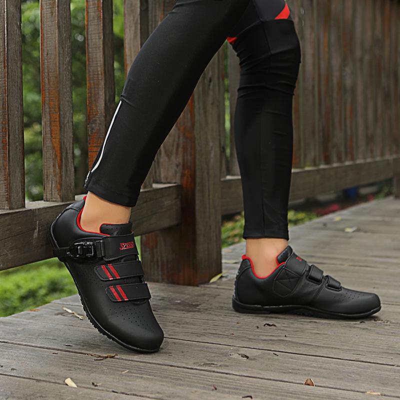 New Rubber Racing Cycling Shoes Unisex Breathable Non-Locking Bicycle Sneakers Men Speciality Outdoor Athletic Sports Bike Boots