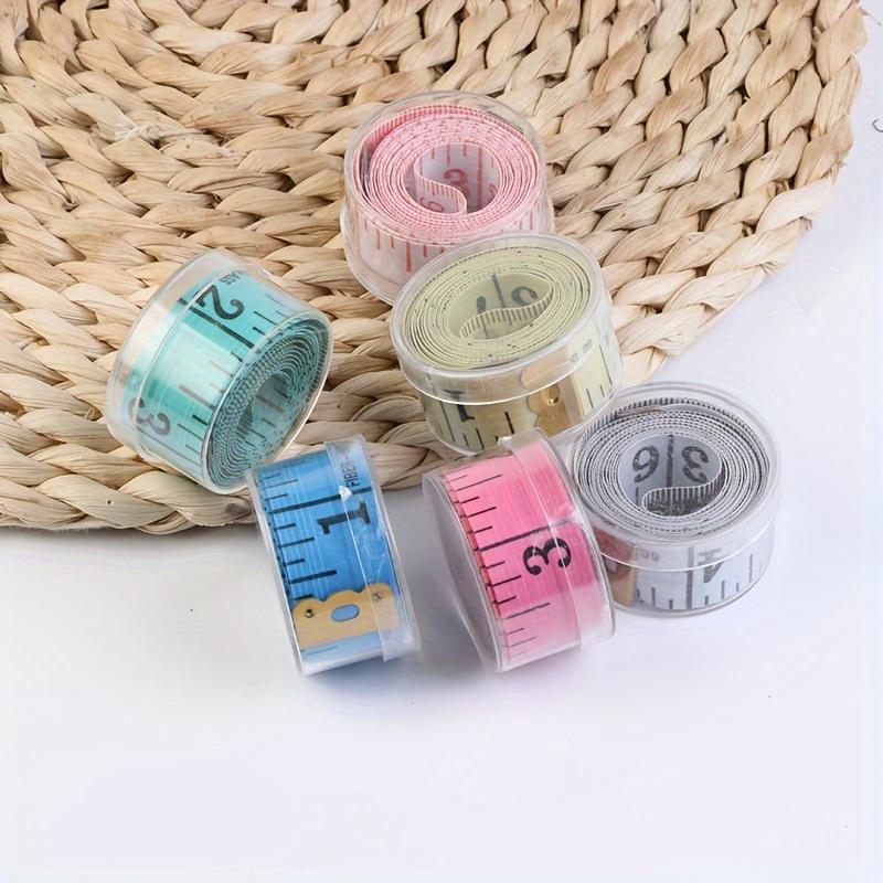4pcs Multi-Functional Tailor's Measuring Tape - Easy-to-Use Durable Plastic Sewing Tape in Plastic Box, Assorted Colors