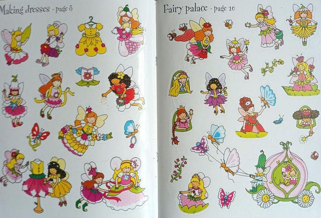 [USED] Usborne stickerbook set of 4 for girls