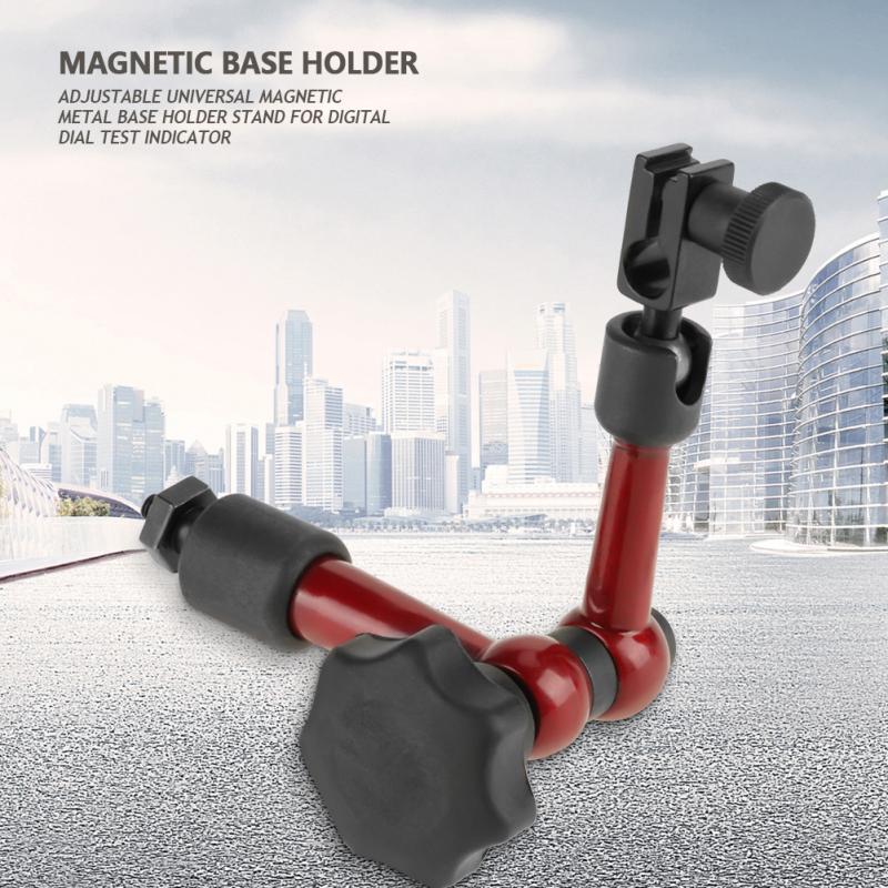 Universal Flexible Magnetic Metal Base Holder Stand w// Dial Test Indicator Tool