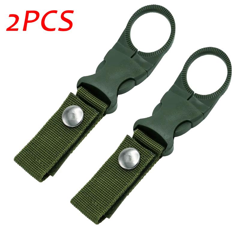 1/2/4PCS Webbing Buckle Hook Water Bottle Holder Clip Outdoor Military Nylon EDC Climb Carabiner Belt Backpack Hanger Camp Tools