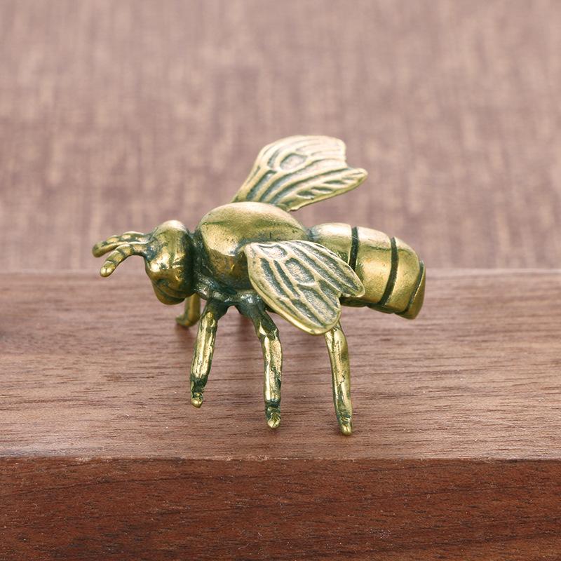 Brass Bee Ornament Study and Office Decoration Gift Craft Collectible Animal Decoration
