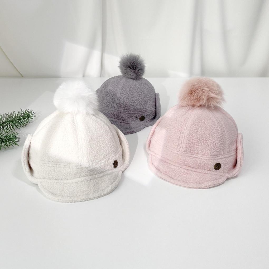 Unisex Daily Fleece Pom Pom Earflap Hat