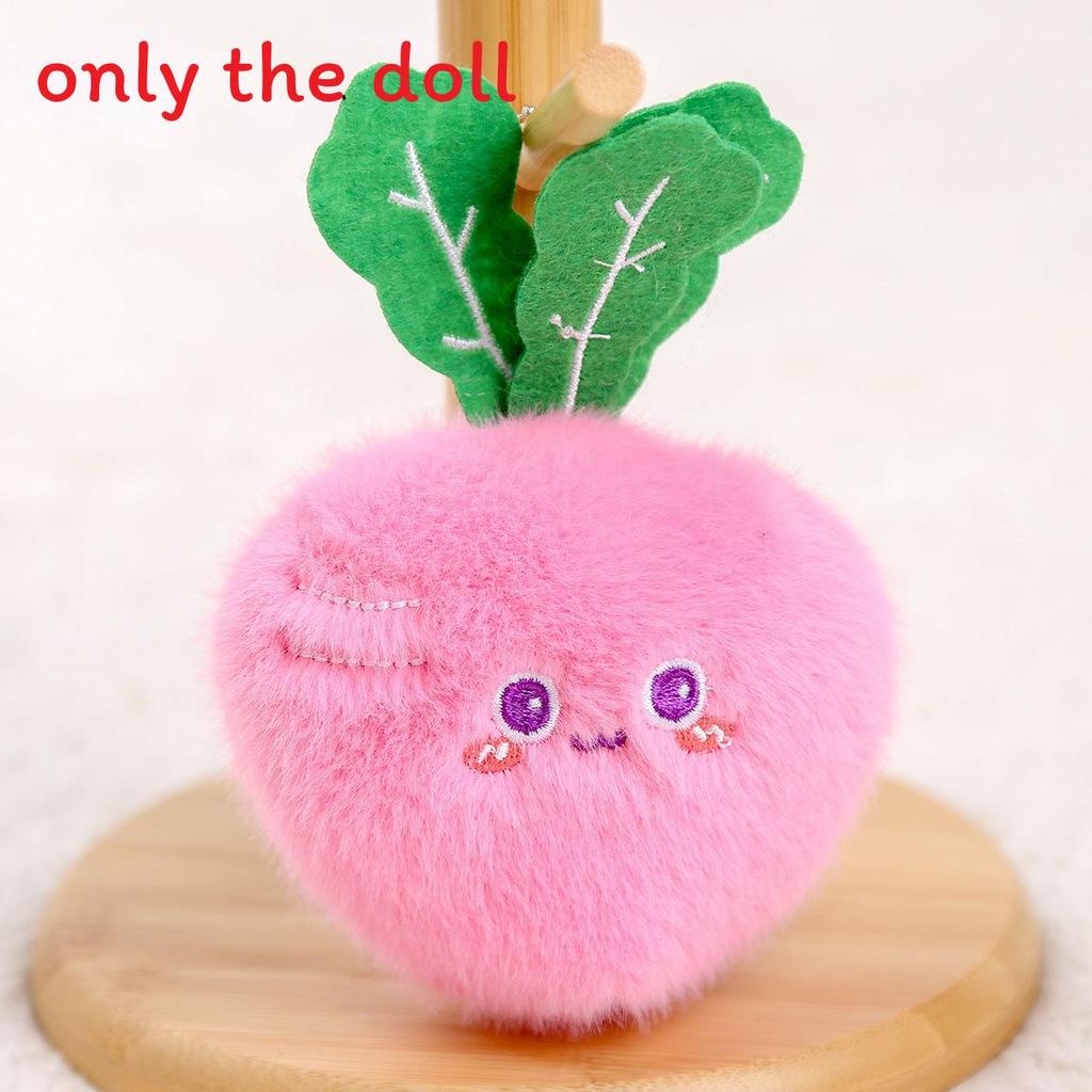 Watermelon Apple Eggplant Garlic Carrot Plush Keychain For Girls Accessory Bag