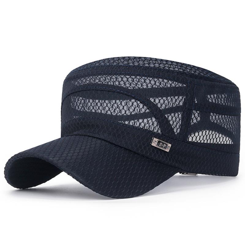 Outdoor Sports Cap Summer Mesh Breathable Casual Sun Hat Unisex Solid Color Baseball Cap