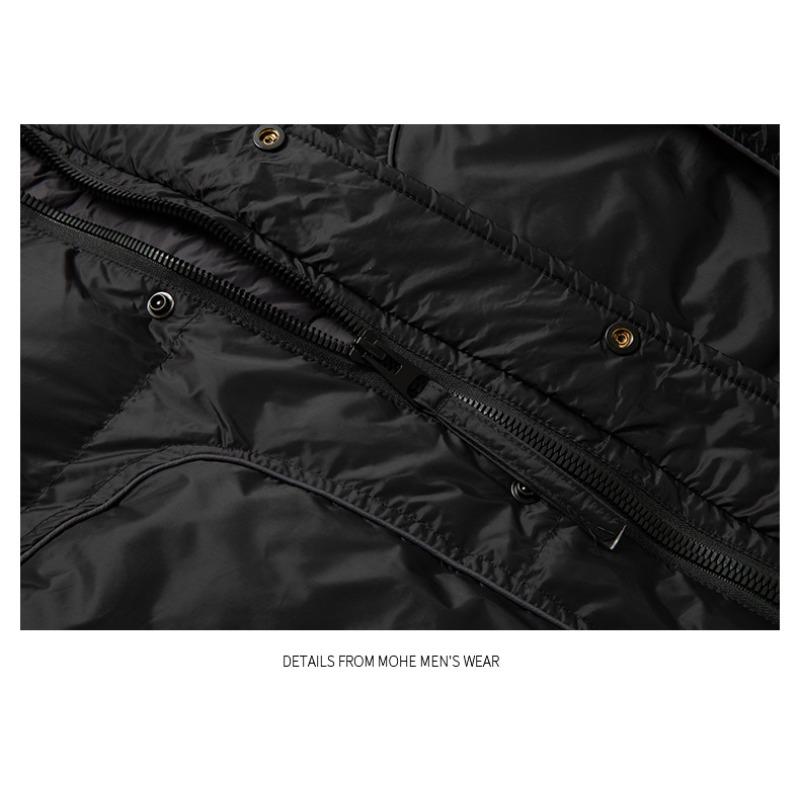 2025 winter down jacket, men's cold-resistant warmth, casual stand-up collar, white duck down cold-proof jacket, cotton jacket