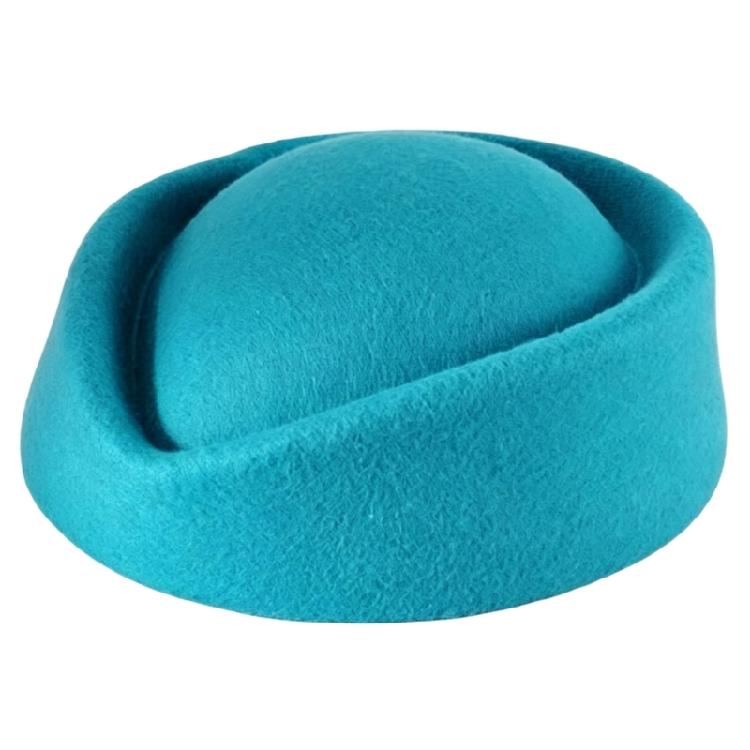 Classical French Flight Attendant Hat Polyester Stewardess Costume Accessoris Women Winter Fashion Headwear