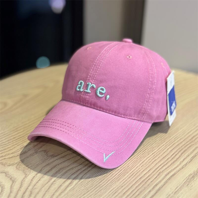 Letter Embroidered Baseball Cap Children's Spring New Versatile Soft Top Cap Wide Brim Fashion Show Small Face