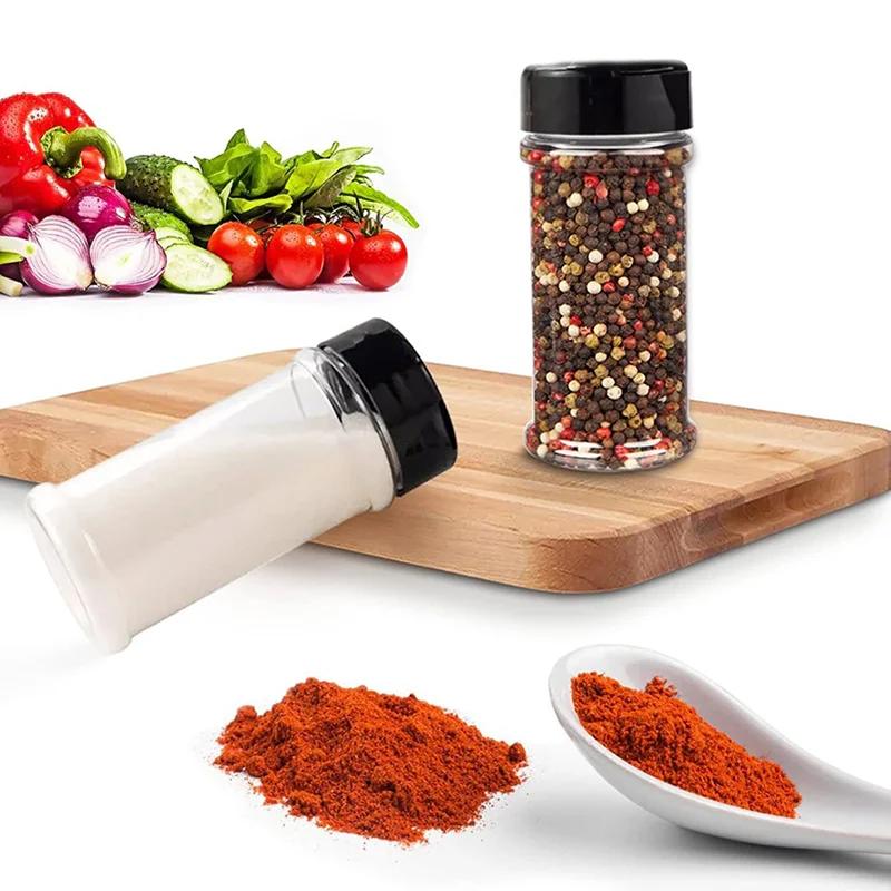 12/4/1PCS Clear Spices Bottle for Kitchen Condiment Seasoning Container Plastic Seasoning Jars Condiment Box Kitchen Supplies