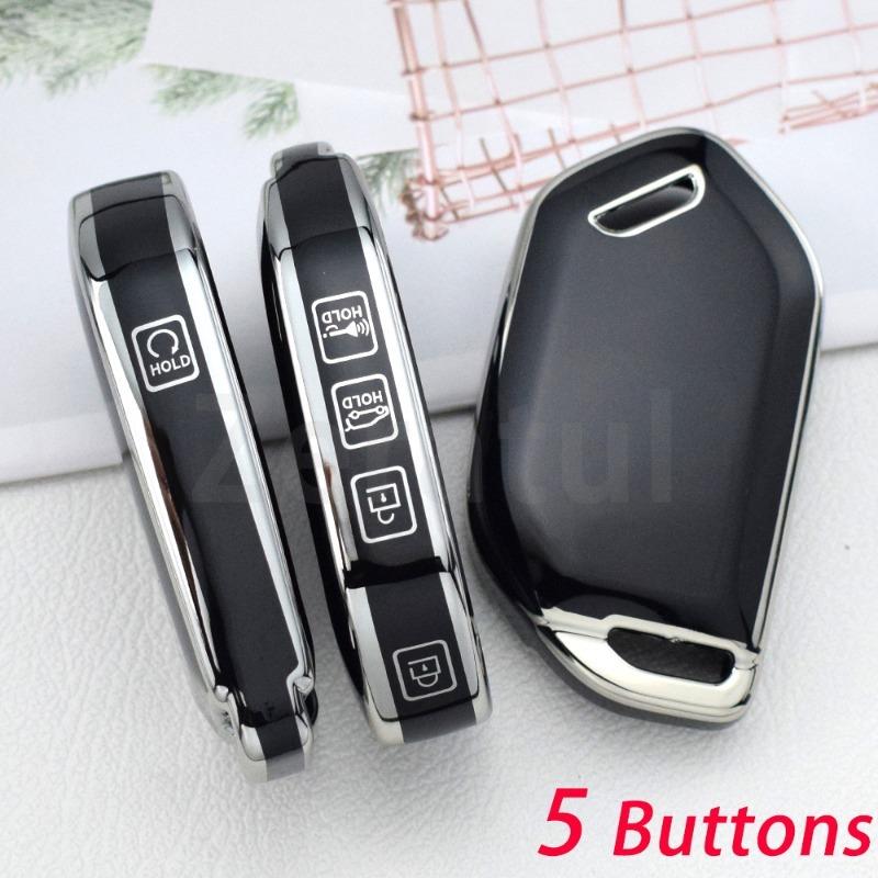 For Kia Picanto Sorento Mq4 Carnival Ka4 Morning K5 Carens Tpu Car Key Case Cover Auto Shell Fob Holder Bag Accessories