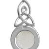 Silvershake Natürlicher Mondstein 925 Sterlingsilber Triquetra Keltischer Knoten Anhänger mit Kette 925 Kordel Natürlicher Regenbogen 45,7 cm Halskette, Klein, Silber. ,