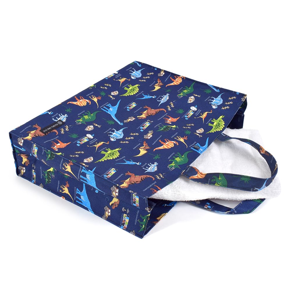 BAREVNÝ STYL CUKROVÍ Plážová taška PET Dinosauří kontinent Objev! Průzkum! (námořnictvo)