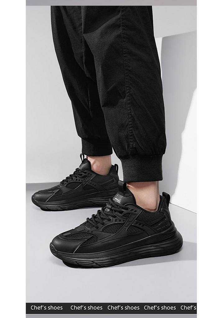 Waterproof Oil-Proof Non-Slip Chef Shoes Men's Work Shoes Slip-On Safety Shoes Anti-Odor Wear-Resistant EVA