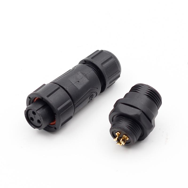 EC13 Waterproof Push-in Connector: Tail Wire-Welded, 2/3/9-Core for Navigation Systems.