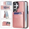 Verical Card Solt Holder Bag Leather for Samsung S26 S25 Ultra S24 Plus S23 FE A56 A14 Wallet Case Kickstand Slim Pocket Cover