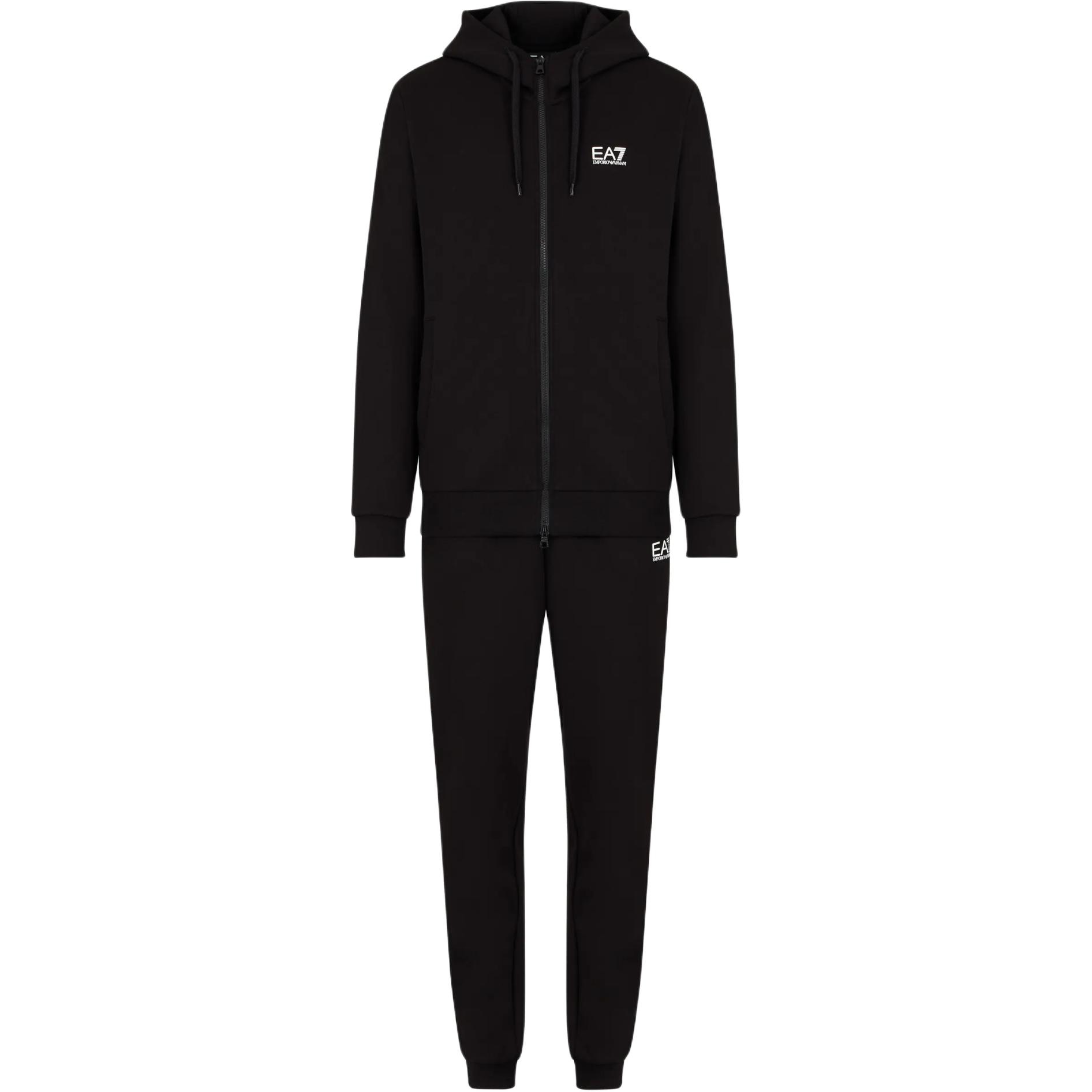 

Emporio Armani EA7 FW24 Letter Logo Printed Hooded Zip Long Sleeve Casual Sports Suit Men suit Black 8NPV68-PJVTZ-1200 XXS