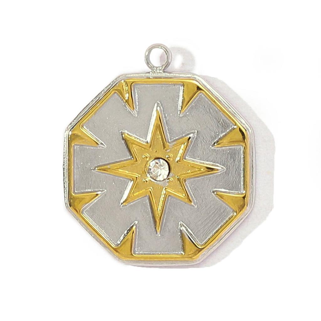 Elegante Zweifarbige Herz Mond Stern Schmetterling Biene Anhänger Titanstahl Halskette Charm 11 Stile Leicht Langlebiger Schmuck Geschenk