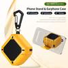 KEYSION Bluetooth Earphone Case for Samsung Buds 4 Pro Silicone+PC With Phone Stand Hook Shockproof Cover for Galaxy Buds4 4 Pro