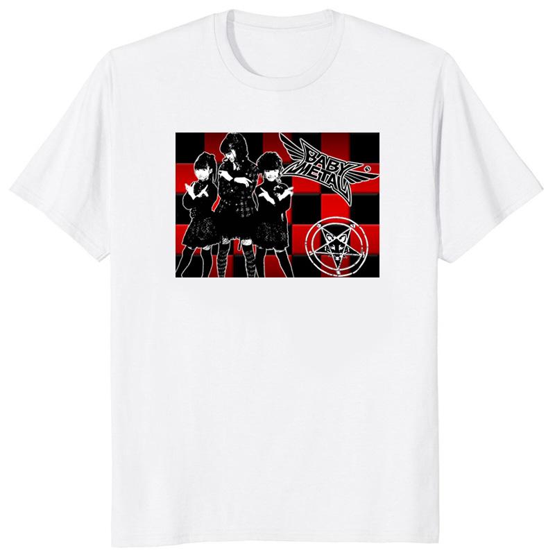 Babymetal Metal Galaxy Japan Death Metal Band O-Ausschnitt T-Shirt Herren Lässig Kurzarm T-Shirt Paar Streetwear Sommer Mode Tops