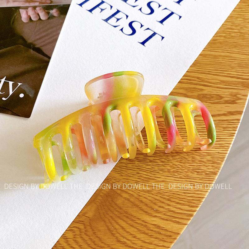 

Великолепный стиль корейская заколка для волос для женщин большой дизайн аксессуара в виде кости дракона Spine Yellow Green