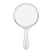 Large Portable Double-Sided Makeup Mirror with Handle - One Side Magnifying, Transparent & Travel-Friendly
