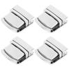 4pcs Silver Purse Lock Catch Press Lock Thumb Buckle Purse Thumb Lock Metal Fasteners Wallet Metal Clasp Leather Handbags