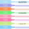 8 Colors Glitter Highlighter Set Kids Drawing Graffiti Pens,School Office Stationery Student Hand Account Journaling Marker Pens