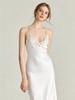 High-Definition Lace-Edge Acetate Dress for Seaside Vacations, Weddings, and Parties