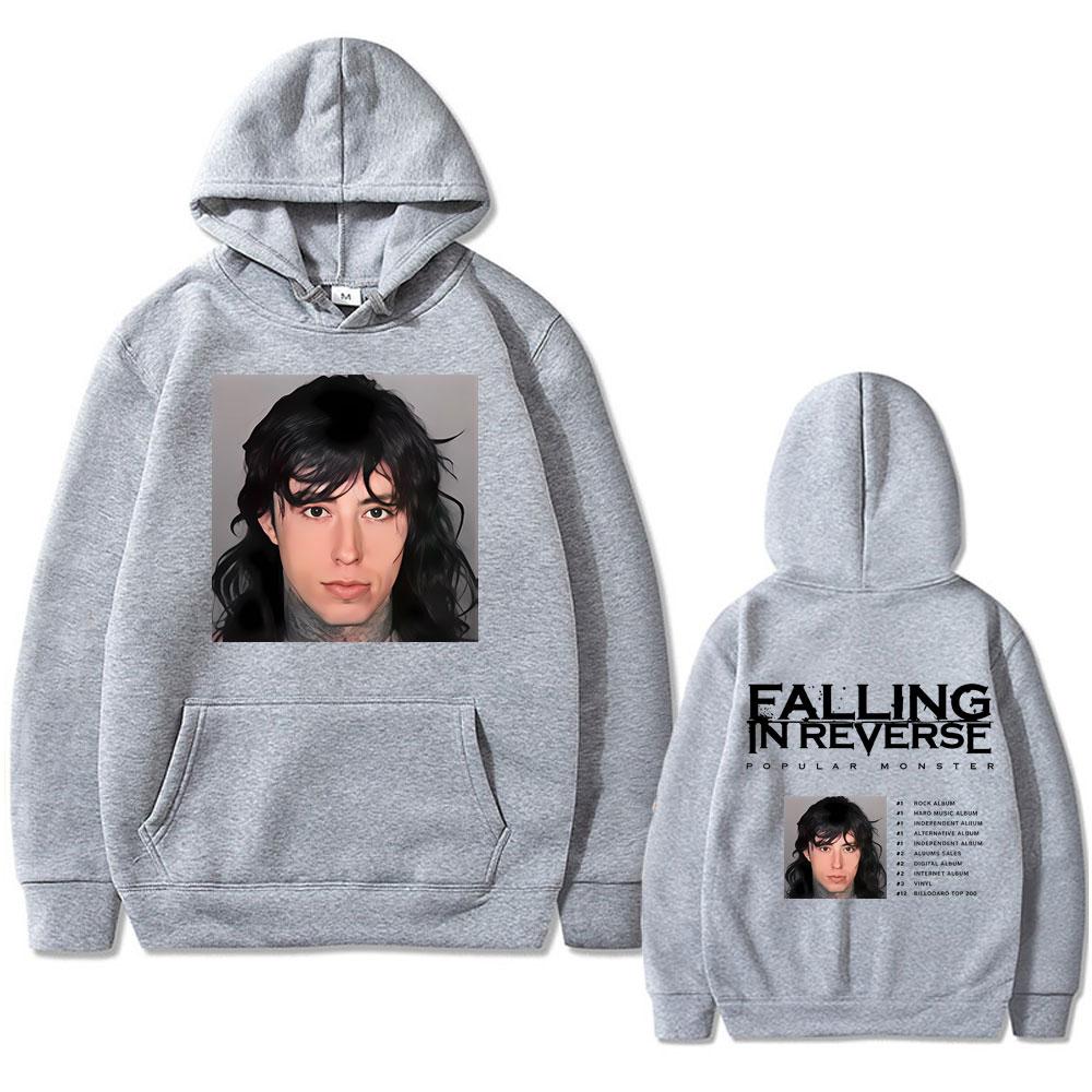 Limited Falling in Reverse Popular Monster Hoodie Ronnie Radke Mugshot Sweatshirt Men Women Rock Metal Oversized Hooded Pullover