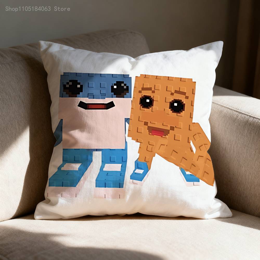 S-Steal A B-Brainrot No 9 House Pillow Case Print Polyester Fiber 40X40 Cm Home Sofa Throw Cushion Cover Decoration