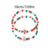 Christmas Colorful Beads Multi Element Bracelets For Women Santa Claus Snowflake Tree Bracelet Party Jewelry