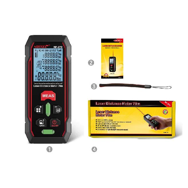 

NOYAFA Laser Distance Meter NF-270 Rangefinder 70M Digital Range Finder with Horizontal Bubbles Tape Range Digital Ruler Tool NF-270-70M