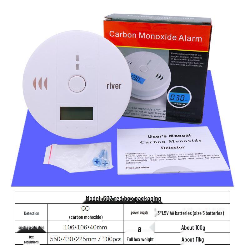 Carbon Monoxide Alarm with LCD Display - Home Gas Detector