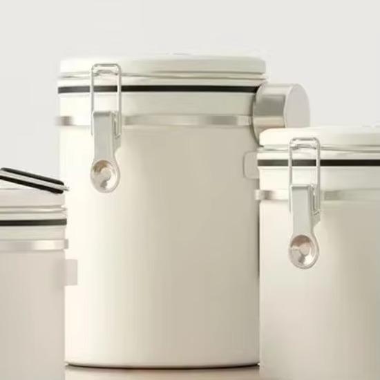 Stainless Steel Coffee Beans sealed jar Vacuum Storage Container Large Capacity Grains Tea Nut Snack Keep Fresh Storage Jar
