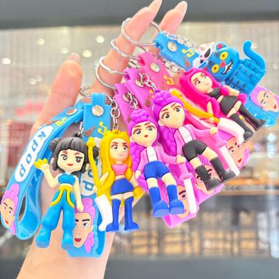 KPOP Witch Hunter Keychain, Korean Wave Animation Demon Hunter Pvc Schoolbag Pendant Keychain