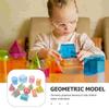 Divertido 8 Peças Geometria Perspectiva Modelo de Geometria Sólida Destacável Cubo de Ensino para Escola Primária Prisma Retangular Ferramenta de Ensino