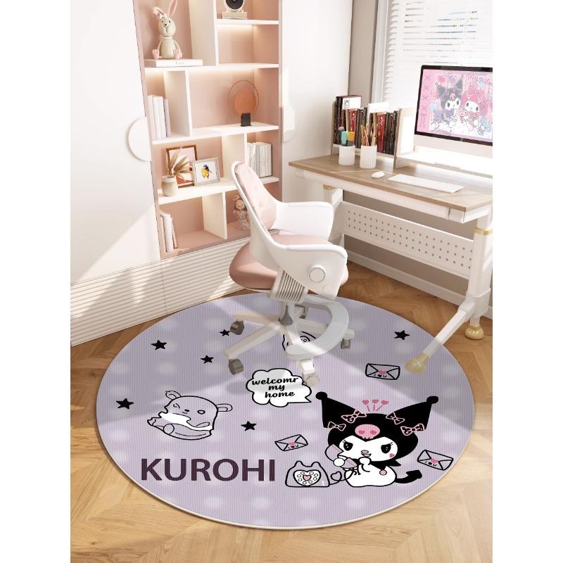 Tapis Cartoon Mignon Kuromi Salon Chambre à Coucher Canapé Porte d'Entrée Paillasson Décoration de Maison Fille Enfants Tapis Antidérapant Cadeau