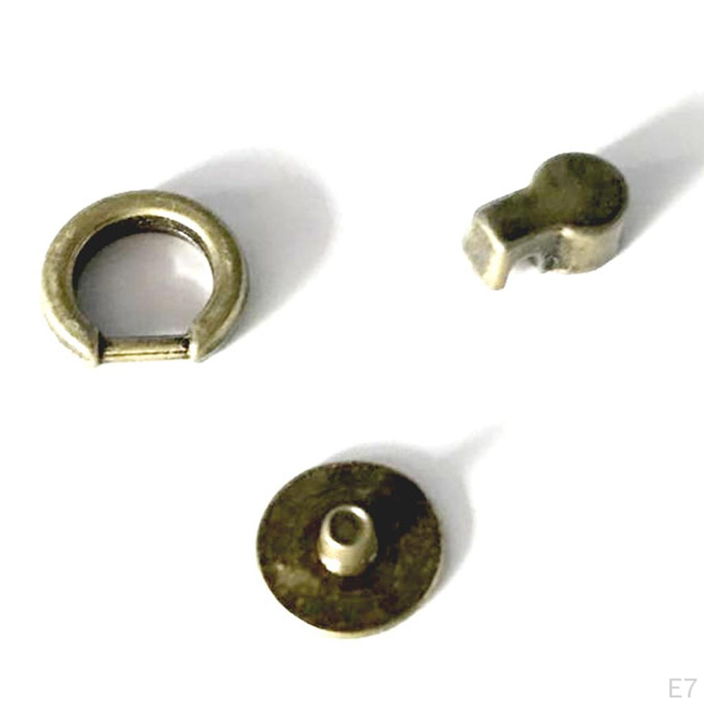 10 Pieces Rivet Back Screw Stud Connector for Wallet Chain Hardware