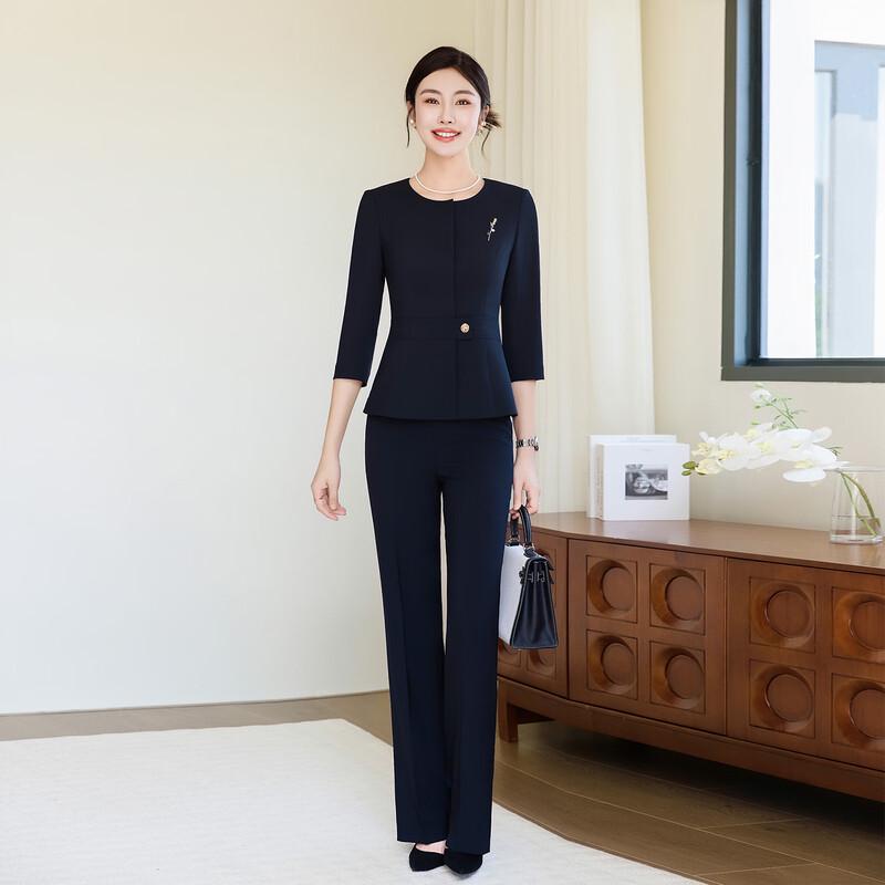 Tluoman Women's Summer Professional Two-Piece Suit Set