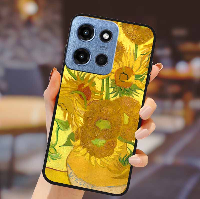 For Motorola G 5G 2025 Phone Case Bumper Soft TPU Silicone Back Cover 3D Flower Emboss Shell For Motorola Moto G 5G Fundas Coque